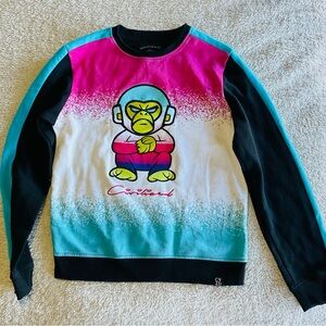 Colorful Civilized Monkey Men's Sweatshirt Size S